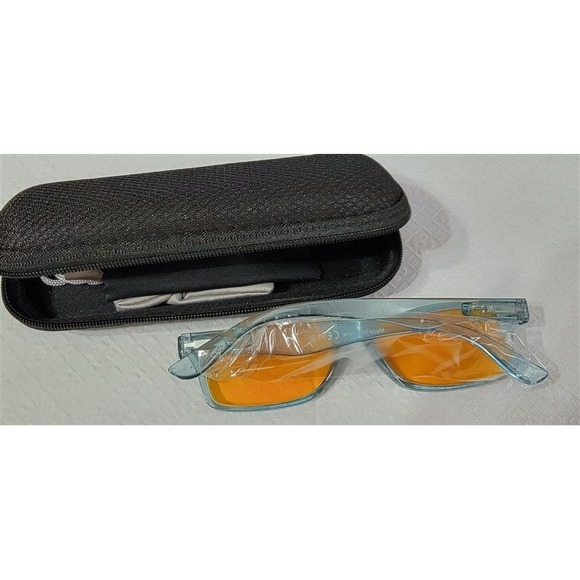 CessBlue Sheer Rectangle Blue Light 1.0 Reading Nerd Glasses Readers 84309 - Picture 2 of 2